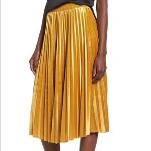 Chelsea28 Pleated Velvet Skirt